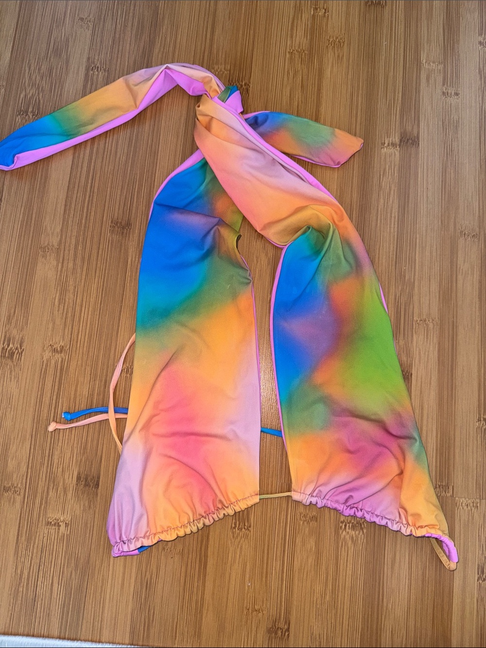 Rainbow Gradient Halter Bikini Top
